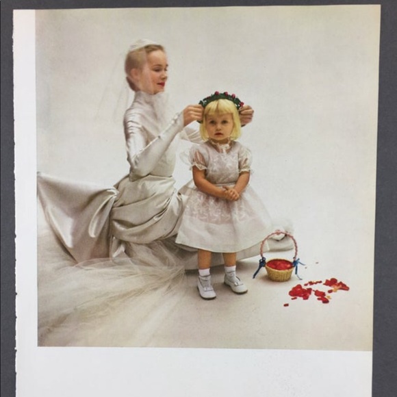 ! VTG 1 page /2 sides, Bride & Flower Girl, Model - Picture 4 of 4